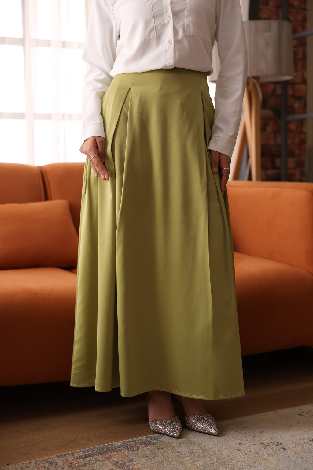 Layal Skirt - Light Olive
