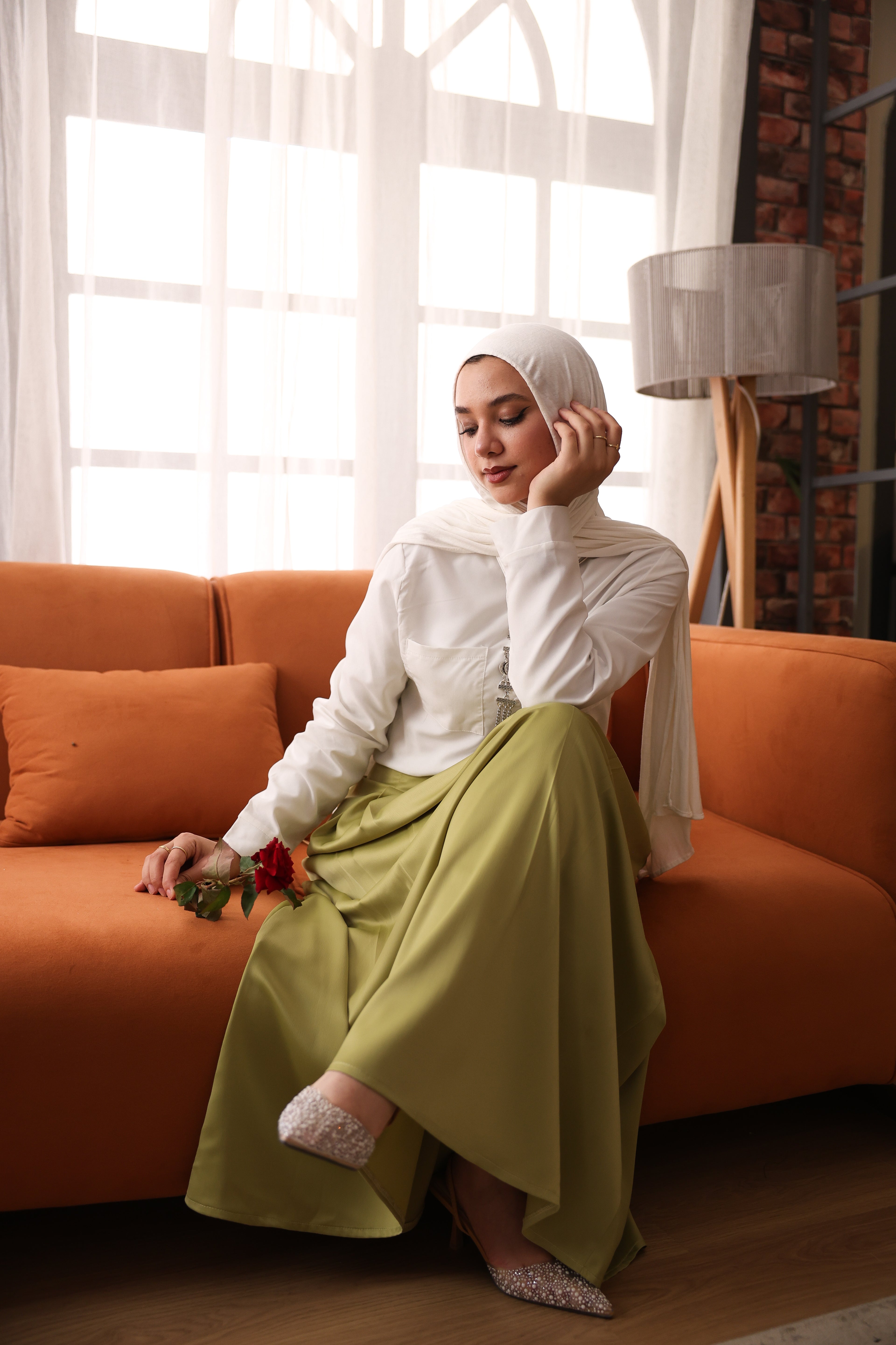 Layal Skirt - Light Olive